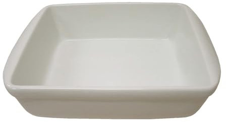Fuente Servir CAZUELA Cuadrada Mediana Porcelana Blanco