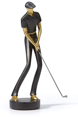 HAUCOZE Golfista Figura Escultura Hogar Adorno Modern Decoración Arte 24cm
