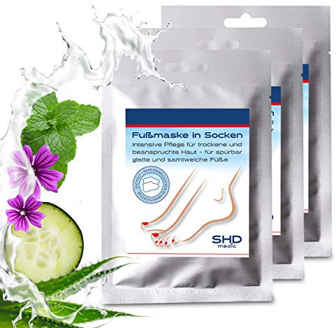 Fussmaske für beanspruchte, trockene Haut (3x1 Paar) Wellness Fußpflege