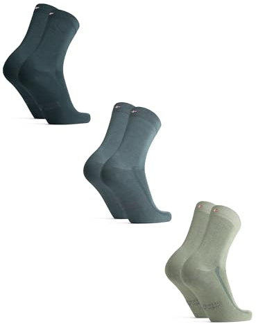 DANISH ENDURANCE Calzini Uomo Fibra di Bambù, Calze Classiche Eleganti in Bamboo, Calzini Estivi Traspiranti, 3 Paia, Multicolore (1 x Verde Chiaro, 1 x Verde, 1 x Verde Scuro), 43-47