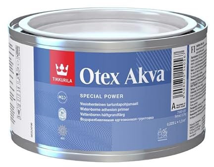 TIKKURILA Otex Akva - Quick Drying & Durable Matt Adhesion Primer (Water-Based) - 0.25 Litres