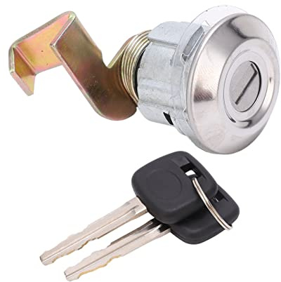 Leapiture Fuel Lid Door Gas Lock Replacement for Pickup MK3 1989‑1997 69058 35180 Fuel Lid Door Gas Lock with Key Cylinder Fuel Tank Cover Lock