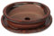 Keramik Bonsaischale in verschiedenen Groessen - ROT - hochwertiger Blumentopf mit Unterteller/Schale - geflammt für drinnen und draussen, oval - Indoor/Outdoor (22 x 17 x 6 cm)
