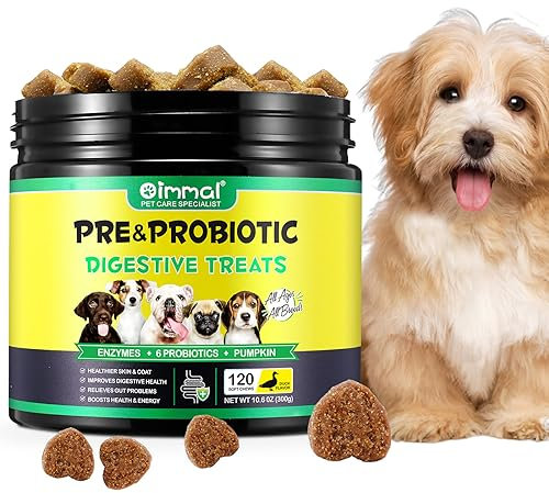 Probiotika Hunde als Leckerli, Verbesserte Verdauung & Immunsystem, Hund Darmflora aufbauen, Empfindliche Bäuche, Wachsartige und Juckende Ohren 120 Snacks (300g)