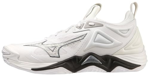 Mizuno Scarpe da pallavolo Wave Momentum 3 Donna, Bianco/Nero, 39 EU