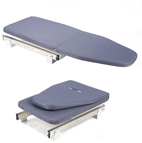 Queeucaer Klappbares Wäsche Bügelbrett, Bügelbrett Klappbar,Grau Klappbares Wäsche Bügelbrett Mittlerer Größe 180°,Mit Hitzebeständigem Bezug 37,Wäschebügelbretter/Wandbefestigungsplatte