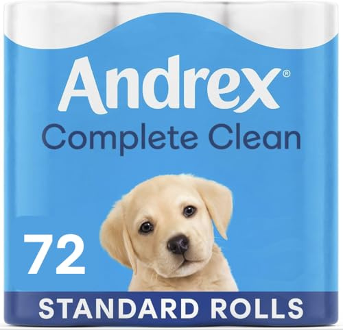 Andrex Classic Clean Toilet Rolls - 72 Roll Pack - Bulk Buy - Unbeatable Clean Toilet Rolls with Unique 3D Wave