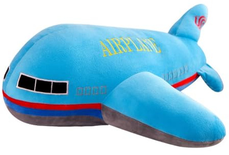 Xshelley 40 cm Airplane Plush Toys Airplane Plush Stuffed Pillow Model Toy,Gifts birthday for Kids (blue)