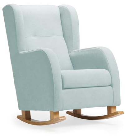 Sillonea- Sillón de Lactancia Evolutivo Modelo París: De Mecedora a Butaca Fija en un Simple Paso, Comodidad para Cada Etapa de la Maternidad- Medidas: 66 x 89 x 102 cm, con Tela Antimanchas (Menta)