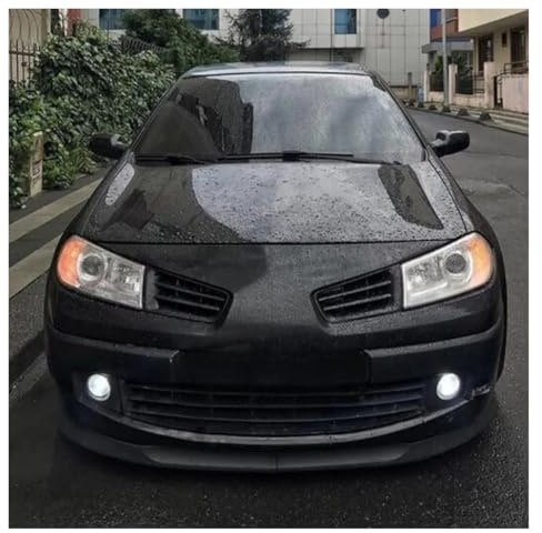 Spoiler Parachoques Kit De Carrocería para Megane 2 Accesorios para Coche Alerón Divisor Difusor Solapa Parachoques Deportivo Piezas Exteriores 2 Uds Labios Spoiler Delantero(Black)