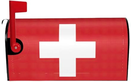 Briefkastenabdeckung mit Schweizer Flagge, Winterdekoration, Briefkastenabdeckung, Dekoration, Zuhause, Outdoor, Garten, Hof, Dekoration