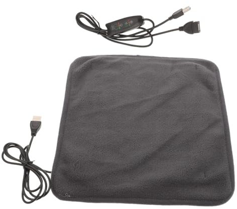 VICASKY Verstellbare USB Heizmatte Für Haustiere Mit Temperaturregelung Elektrische Wärmedecke Für Katzen Und Hunde Selbstwärmendes Heizkissen in Dunkelgrau Geeignet Für Kleine Und Ältere
