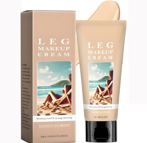 Body Concealer Cream, Full Coverage Leg Makeup for Veins & Tattoos, 100g | Full coverage body makeup for legs helps conceal veins, tattoos and uneven tone with a smooth, water-resistant finish.