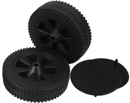 PRETYZOOM 2pcs Plastic Grill Wheels Covers for Bbq Grills Directional Casters for Beach Cart Parts Heavy Duty Castor Wheels
