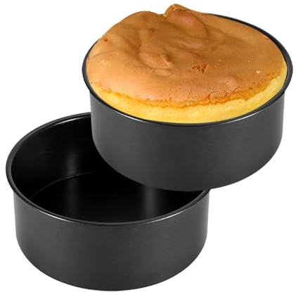 Penbinmall Backform 2er Set, 15cm Backformen Rund, springform 15 cm mit Antihaftbeschichtung für Backen Geburtstag/Hochzeit/Weihnachten Schichttorten,Einfach zu reinigen