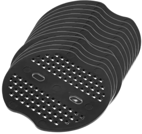 DECOMELODY Grapas para Tela Paisajística y Almohadillas De Jardín para Exterior, 40 Piezas, Plástico Negro Galvanizado, 6.8 Cm x 6.5 Cm, Fijación De Césped y Jardinería, Uso Jardines y Paisajismo