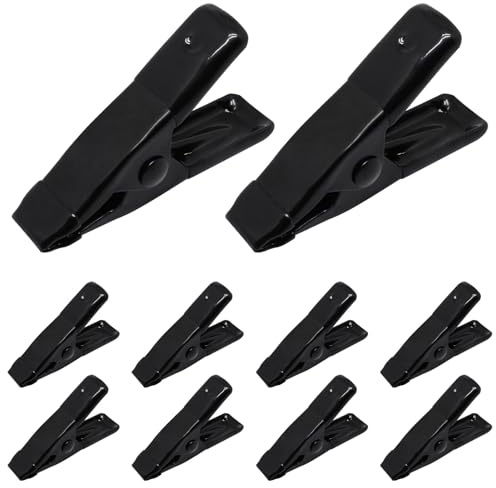 GDFYMI 10Pcs Spring Clamps Metal Small Clamps Backdrop Clips Clamps for Backdrop Balloon Archfor Black 2 Inch