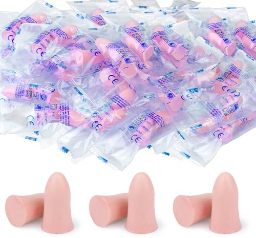 30 Paare Soft Ohrstöpsel, IN-Ohr-Stöpsel aus weichem Schaumstoff Schalldämmwert SNR 36 dB, Ideal zum Entspannen, Schlafen und Arbeiten (Rosa, Einheitsgröße)