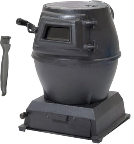 Estufa De Leña De Hierro Fundido Mini Estufas De Carbón para Calefacción Doméstica Utilizadas para Hervir Agua con Ventana De Visualización De Vidrio Adecuada para Acampar En Tiendas De CAM