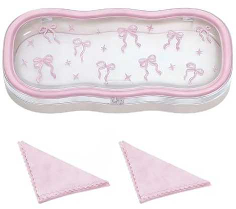 MoKo Hardcase Brillenetui, Niedliches Brillenetui für Lesebrillen, Sehstärkenbrillen, Klares Brillenbox für Frauen Mädchen