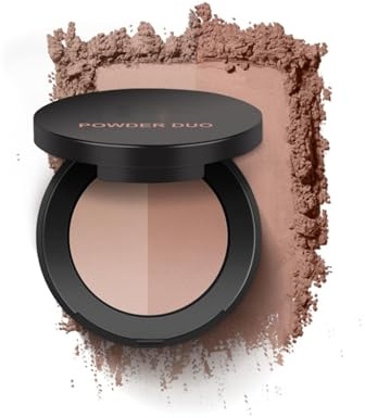 Palette Poudre à Sourcils 2 Couleurs, Poudre Maquillage Imperméable à Tenue Prolongée avec Finition Naturelle et Mat, Idéale pour un Dessin Personnalisé, Facile à Estomper (01)