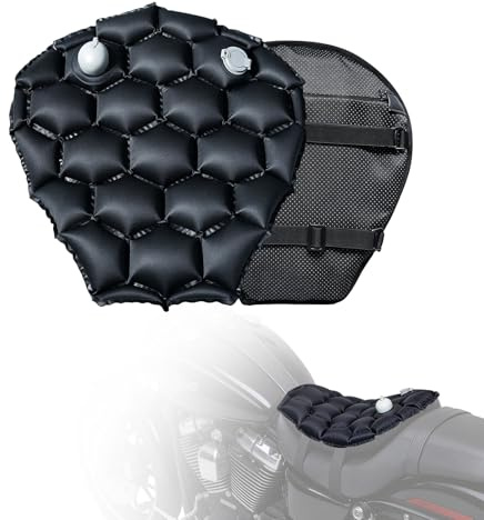 Coussin de Siège de Moto Universel 3D Absorption des Chocs Coussin de Siège de Moto avec Gonflable/Rempli d'Eau Respirant Antidérapant Dissipation de la Chaleur Confortable Accessoires de Moto