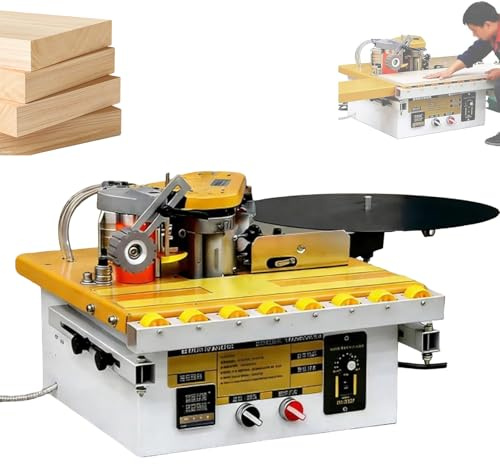 Encoladora de bordes portátil de PVC Abs, encoladora de bordes para carpintería, aplicación de doble pegamento, control digital de temperatura, velocidad ajustable, para madera y tableros integrado A