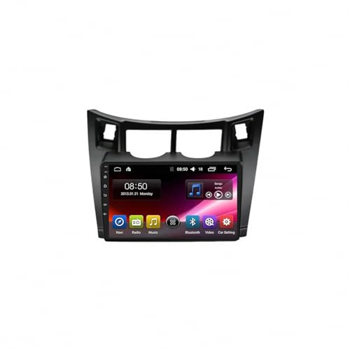Wireless Autoradio 2 Din Bluetooth Compatibile per Toyota Yaris Fascia 2005-2012 Multimediale Touch Screen Bluetooth Gps Wifi Android Auto, Fm, Siri, Aux, 8 Nucleo 6G+128G