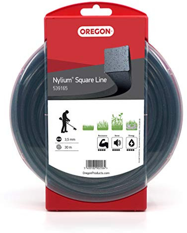Oregon Square Nylium 539165 Heavy Duty Trimmer Line for Dry Vegetation On Rocky Ground, Black, 3.5 mm x 30 M