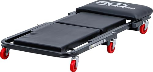 BGS 2850 | Sitz- und Liege-Montageroller | Rollbrett | 6 Rollen | Tragfähigkeit Liege 150 kg | Sitz 130 kg | Stahlrahmen beschichtet | Polypropylen-Rollen