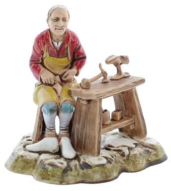 Moranduzzo Cordonnier pour Crèche de 10 Cm Échelle 1:20 - Figurines de Crèche Indestructibles - Style 700', Peinture Finition à la Main, Produit Officiel, Fabriqué en Italie, Sculpteur M. Landi
