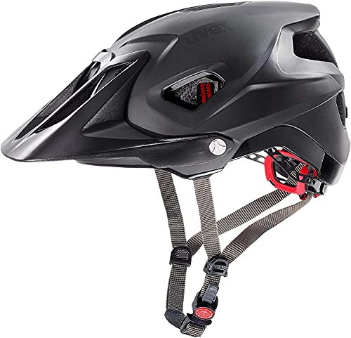 uvex quatro integrale - extrem leichter MTB-Helm für Damen und Herren - individuelle Größenanpassung - verstellbarer Schirm - black matt - 52-57 cm