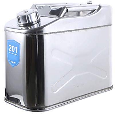 liangzishop Bidon à Carburant Acier Inoxydable Carburant Essence Diesel Essence jerrican réservoir Conteneur de Sauvegarde avec Tuyau de Carburant Jerrican Essence (Size : 10L)
