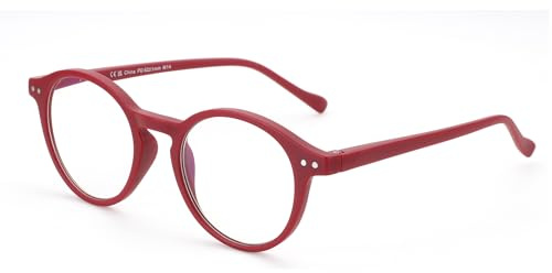 ZENOTTIC Blaue Licht Blockieren Brille, Anti Schwindlig Glasses Damen und Herren Leicht Rundrahmen Retro Brillen0.0 1.0 1.5 2.0 2.5 3.0