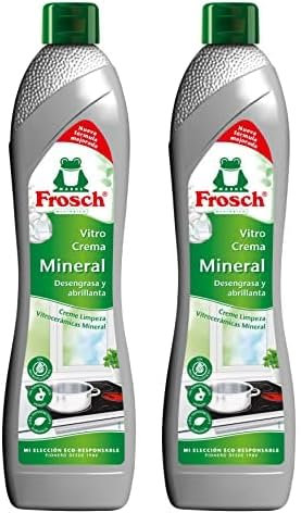 Frosch - Limpiador Ecológico para Vitrocerámica Nueva Fórmula Mejorada con Mármol Ultra Molido y Minerales, Desengrasa y Abrillanta en Profundidad - 500 ml (Paquete de 2)