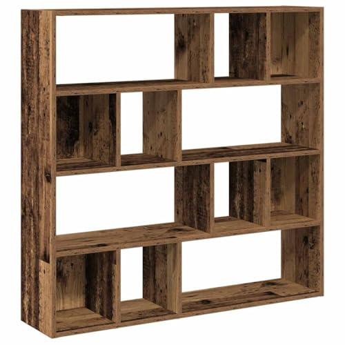 vidaXL Bücherregal/Raumteiler Altholz-Optik 105x24x102 cm