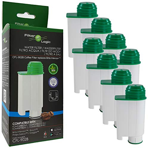 FilterLogic CFL-902B | 8x Wasserfilter für Philips, Saeco - Bj. vor 2016 | Für Philips, Saeco, Gaggia CA6702/10, CA6702/00, CA6702; kompatibel mit Brita Intenza+ Filterkartusche für Kaffeevollautomat