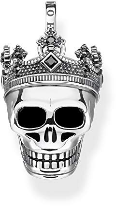 THOMAS SABO Anhänger Totenkopf Krone 925 Sterlingsilber, Geschwärzt