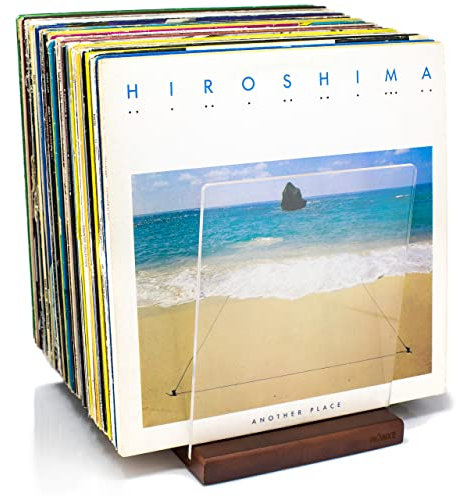 MÖNKE Portadischi In Vinile - Un Portadischi Dal Design Minimale - Capacità Di 60 Lp - Completa Qualsiasi Arredamento (Marrone)