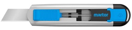 MARTOR Sicherheitsmesser Mit Klingeneinzug, SECUNORM 540, Profi Cuttermesser, Lange Klinge, Aluminium, Rechts- & Linkshänder, Produktion, GS Geprüft