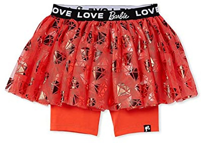 Dream Bridge Falda Elástica Leggings para Niñas Algodón Pantalones Cortos Falda Niña Tutu Falda Fiesta Disfraces Vestido para Niños Pantalones Falda en Verano Leggings Elásticos Rock,Rojo,7-8
