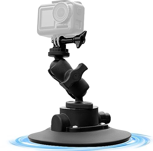 ROCKBROS Actionkamera sugkopp montering bil sugkopp hållare med pump och magisk arm bilfäste för DJI OSMO, GoPro Hero 11 10 9 8 MAX, Nikon, Sony