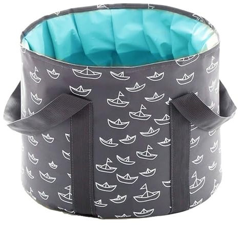 Collapsible Bucket for Soaking Feet, Portable Travel Foot Bathtub, Foot Soaking Basin, Portable Foot Spa Soaking Feet, Pedicure Basin, Outdoor, Camping (Grey)