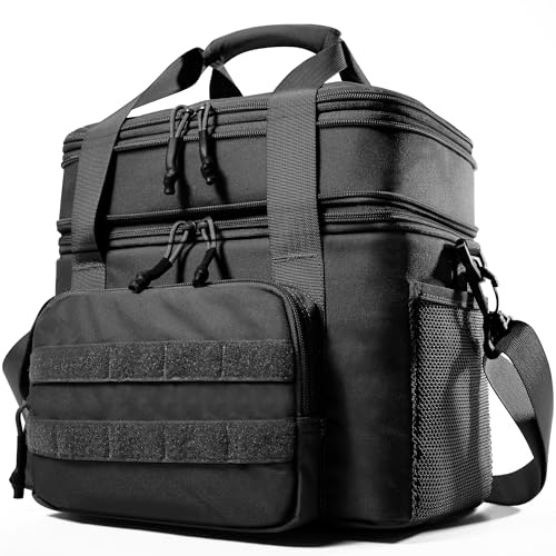 1TG Tactical Isolierte Lunch-Tasche, 18L-26L erweiterbare Lunchbox, auslaufsichere große Kühltasche mit Schultergurt, Wiederverwendbare Lunch-Tasche für Arbeit, Reisen, Camping, Picknick, Strand