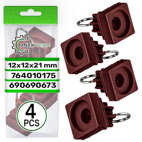 4 x Gommini Griglia Piano Cottura 12x12x21mm 764010175 per Smeg - ONIX TECH