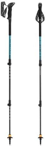 LEKI Makalu Lite AS Trekkingstöcke Damen und Herren Leichtgewichtig Verstellbar Trekkingstöcke aus Aluminium (90-135cm) mit Trekkingplatte Stoßdämpfungssystem LEKI