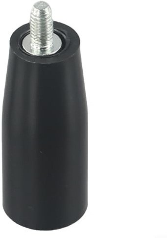 Zilimontt Poignée de volant rotative M6/M8/M10 avec tige filetée mâle, bouton tournant en plastique noir et métal pour fraiseuse, tour, meuleuse, équipement industriel (M6 x 50)
