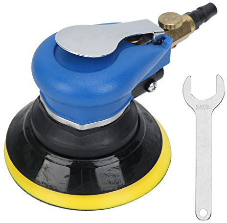 Macchina di lucidatura pneumatica 5 pollonomica orbitale ergonomica con levigatrice a basso consumo di aria elevata stabilità per auto di bellezza di bellezza blu in legno blu in