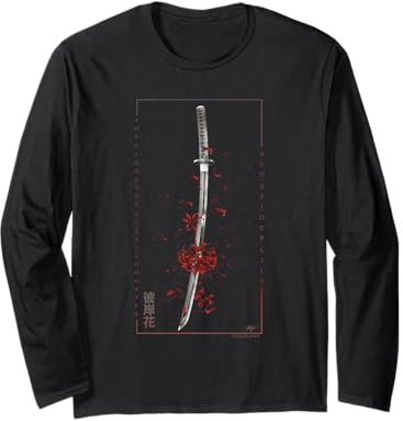 Samurai Spada Anime Ragno Giglio con Giapponese estetica Maglia a Manica