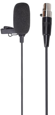 Sxhlseller Lavalier Lapel Microphone, Clip On Condensator Mic med 4-stifts XLR-kabel Skumskydd för Trådlöst Bältesförpackning Sändaresystem Lättviktigt Klart Ljud för Inspelning Av